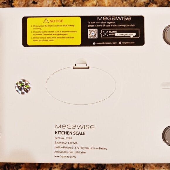 MegaWise K28H Precision Rechargeable Digital Kitchen Food/Postal Scale - NEW! - Picture 9 of 9